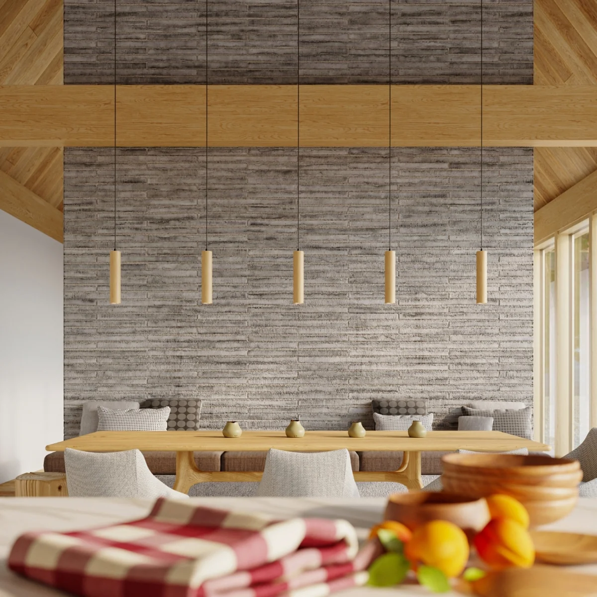 Pendant lamp LINO 2 wood - natural wood – image 5
