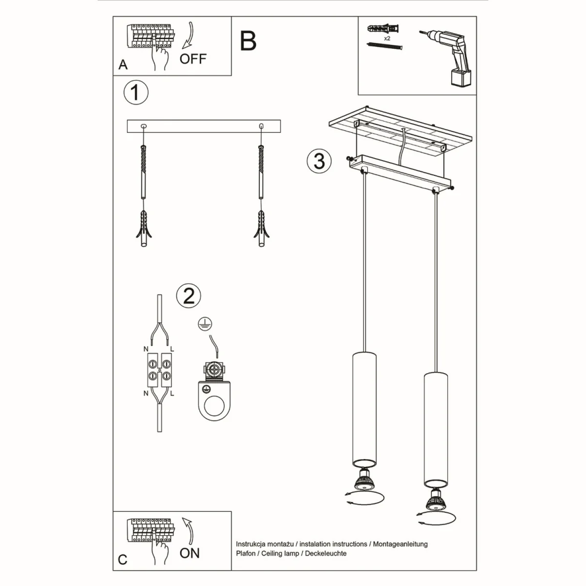 Pendant lamp LINO 2 wood - natural wood – image 9
