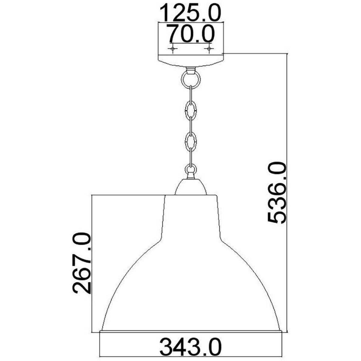 Missoula 1 Light Dome Ceiling Pendant Light Pewter, E27 - Pewter / 34.3cm – image 2