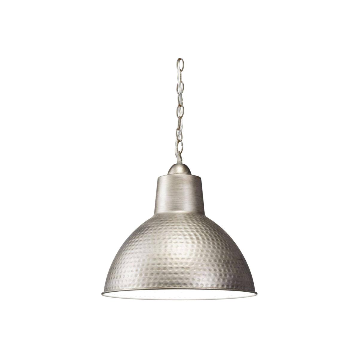 Missoula 1 Light Dome Ceiling Pendant Light Pewter, E27 - Pewter / 34.3cm – image 1