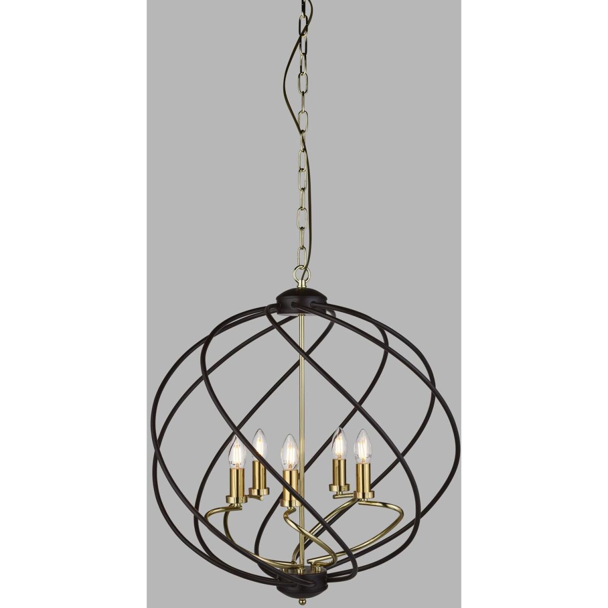 Hauga Matt Black and Dark Bronze 5Lt Pendant - Black – image 4