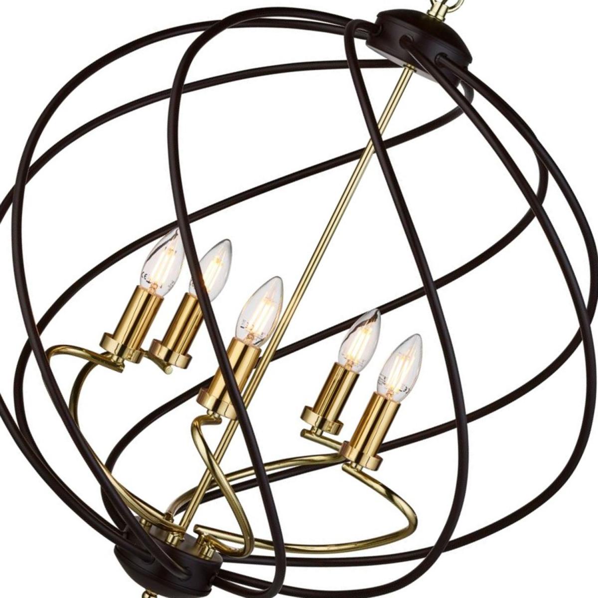Hauga Matt Black and Dark Bronze 5Lt Pendant - Black – image 5