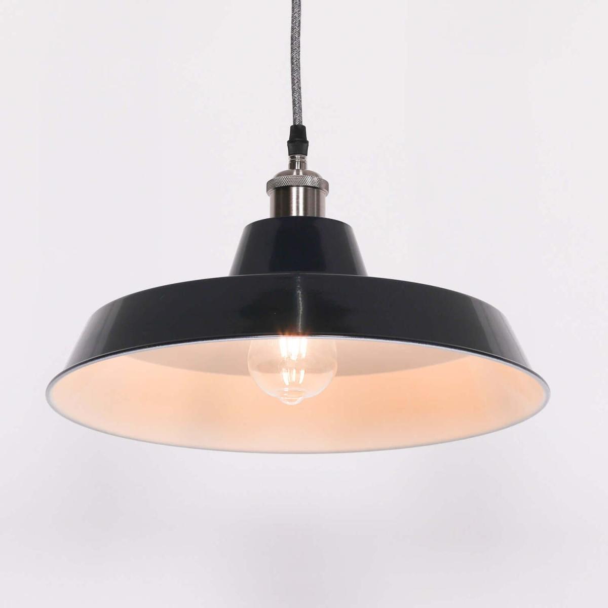 Royal Blue Pendant Ceiling Light Factory Style - Royal Blue – image 2