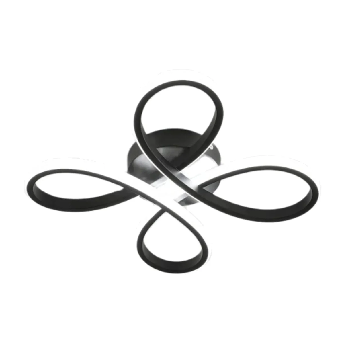 Ceiling Light Black LED Flower Shape - Black – image 1