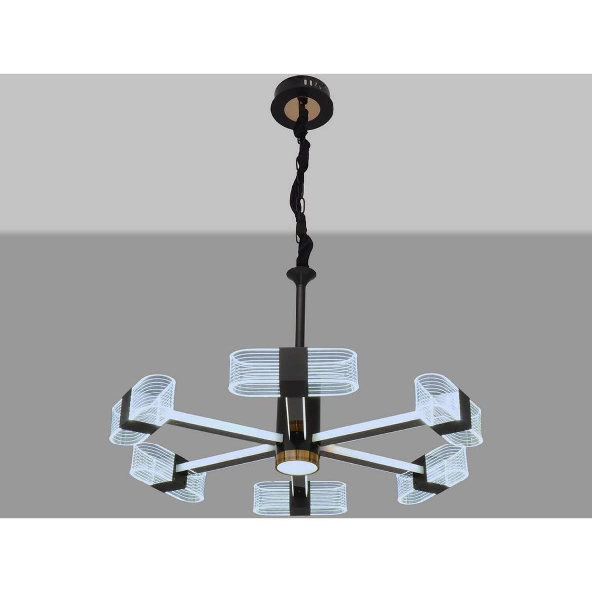 Bilbao Integrated Pendant Ceiling Light Black, Gold 68cm - Black – image 2