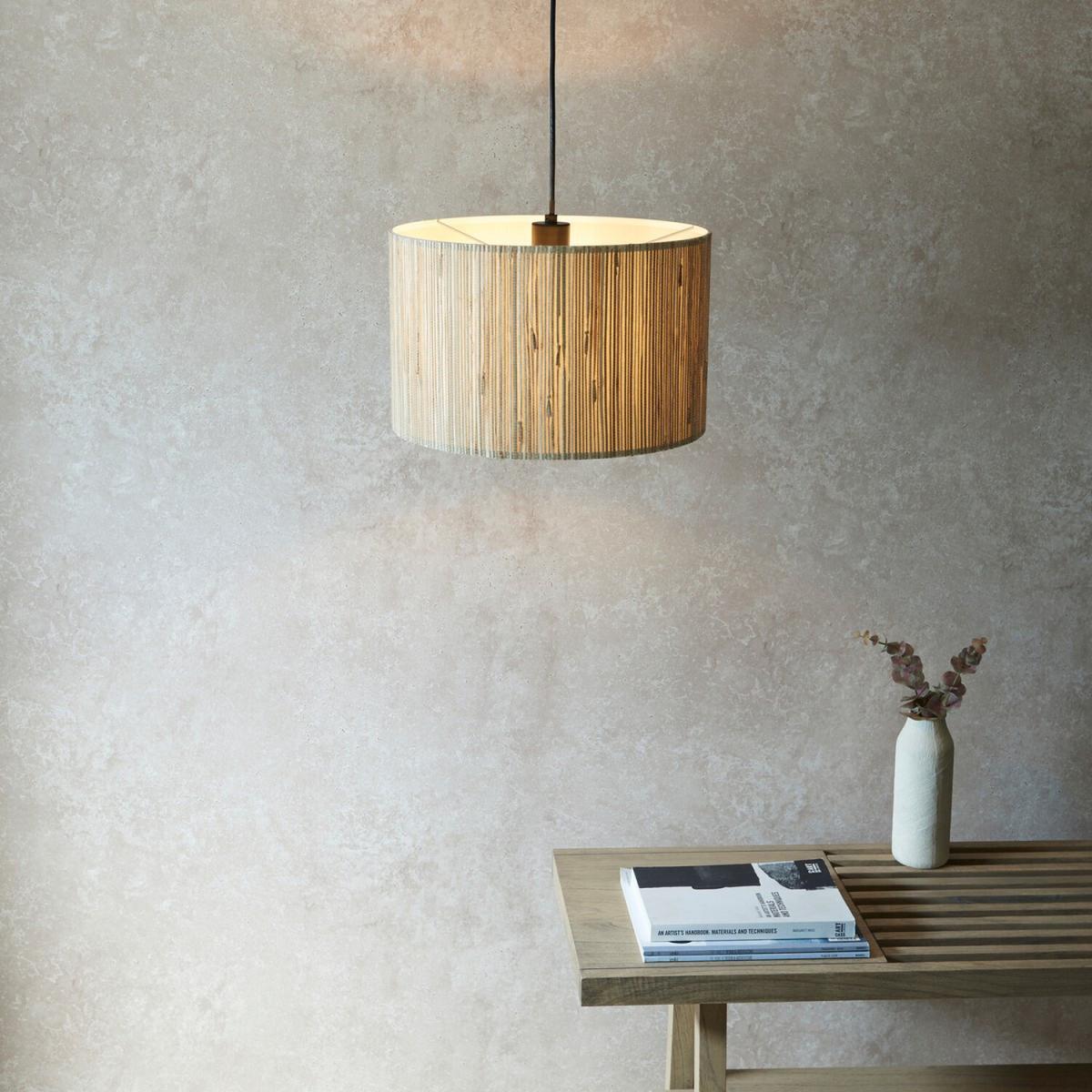 Longshore Single Pendant Ceiling Lamp, Natural Seagrass, Matt Black - Matt Black – image 4
