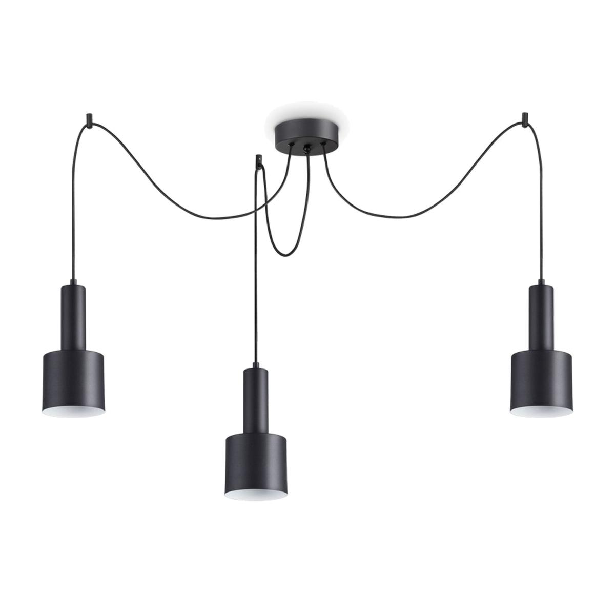 Holly Indoor Ceiling Pendant Lamp 3 Lights - Black