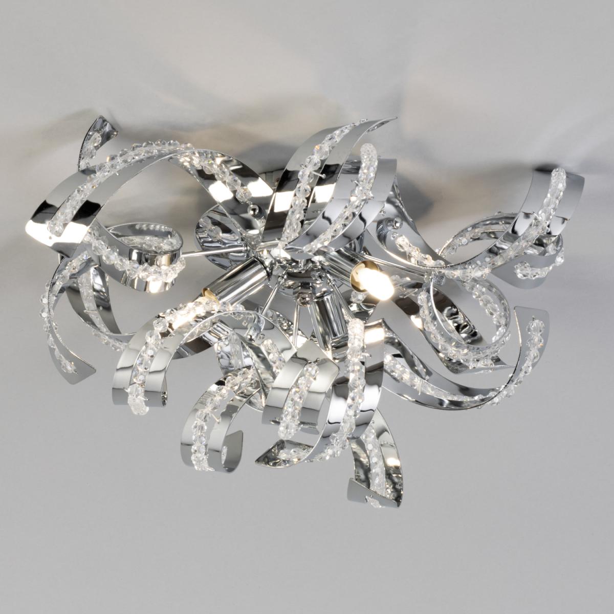 Twirl Wall or Flush Ceiling Light - Chrome – image 2