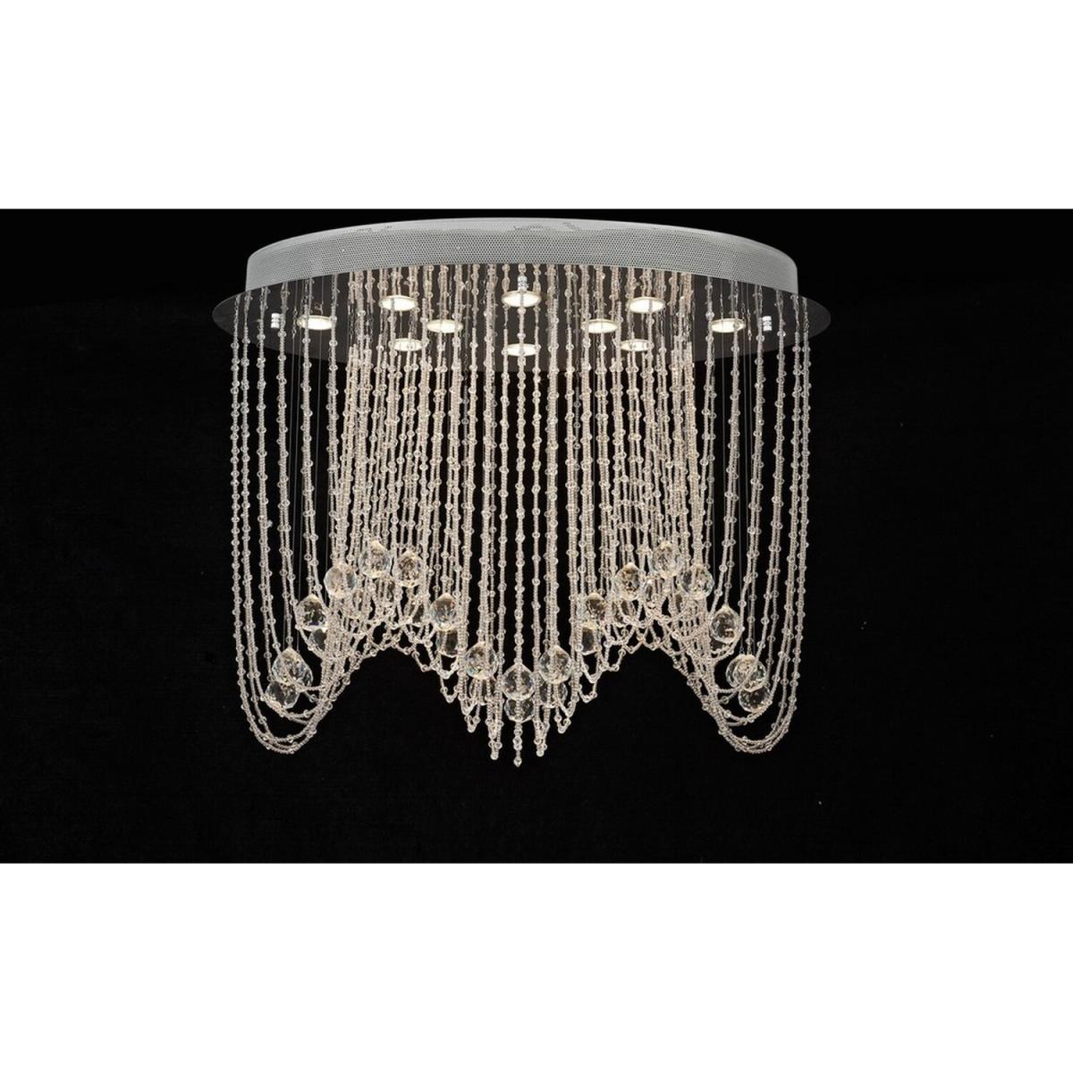 Camilla Ceiling Oval 10 Light Polished Chrome, Crystal - Polished Chrome – image 2