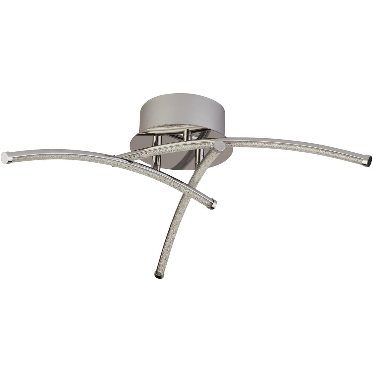 CGC ASSCHER Chrome LED 3 Twist Bar Flush Ceiling Light - Chrome – image 3