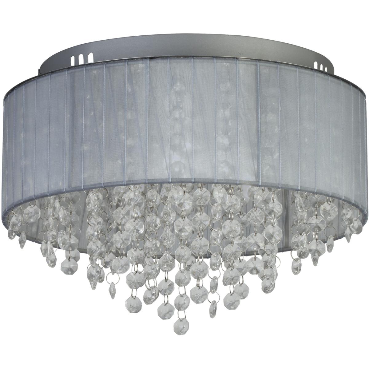 Flush with wrapped chiffon shade - Gray – image 3