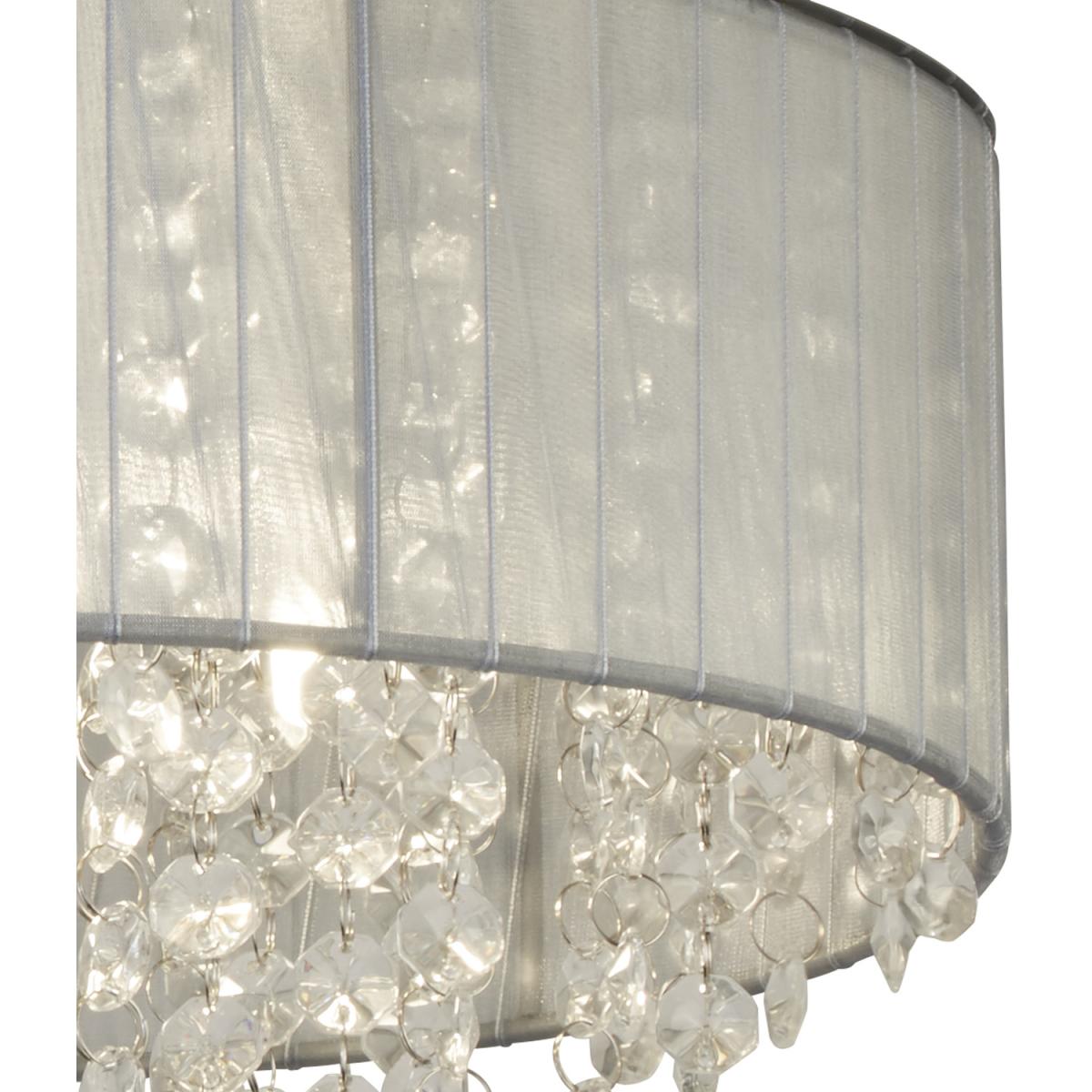 Flush with wrapped chiffon shade - Gray – image 5