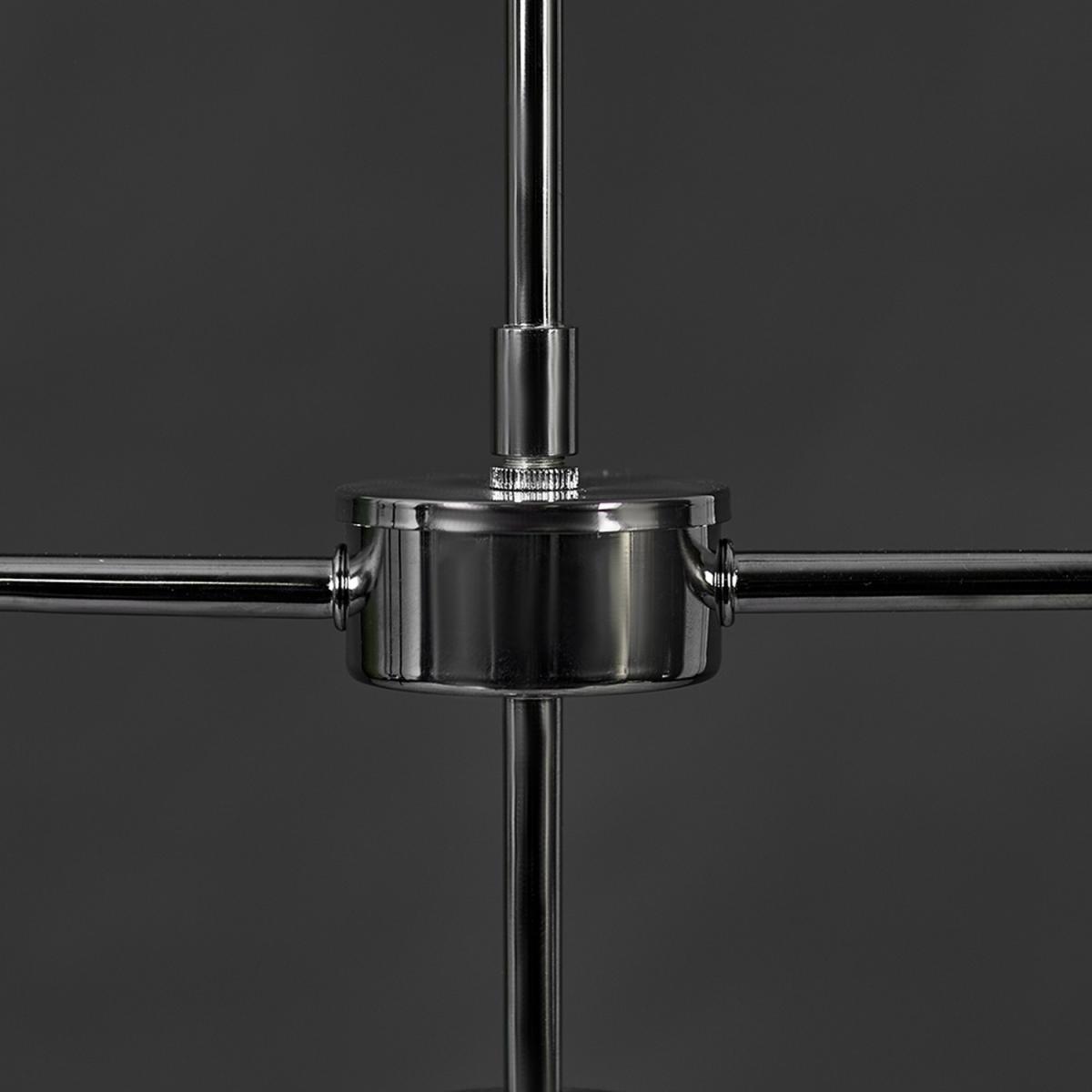 3 Way Polished Chrome Rise And Fall Suspended Over Table Ceiling Light Fitting - Silver – image 3