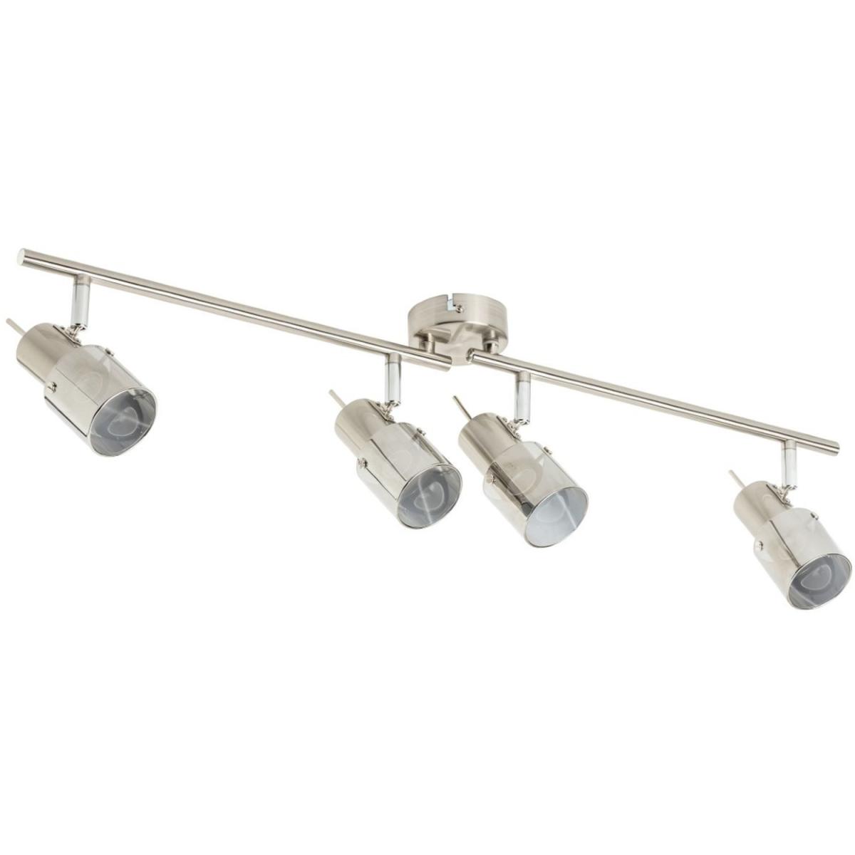 CGC JACOB 4 Light Brushed Chrome Spotlight with Smoked Glass - chrome – image 4