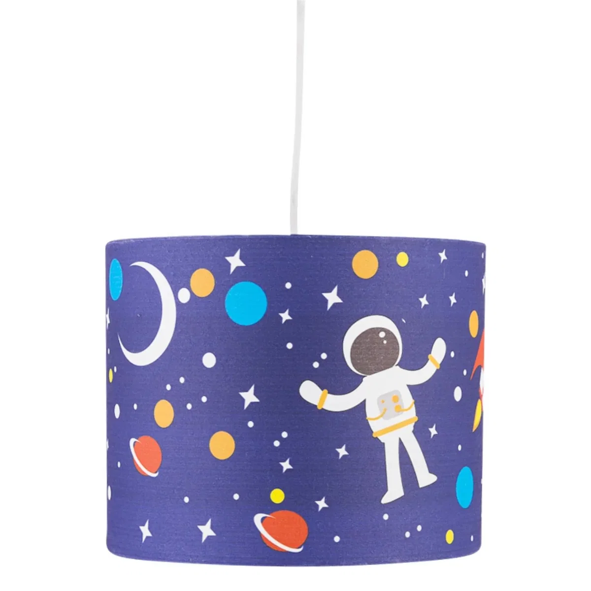 Space Rocket 25cm Easy Fit Ceiling Light Shade - Blue – image 4