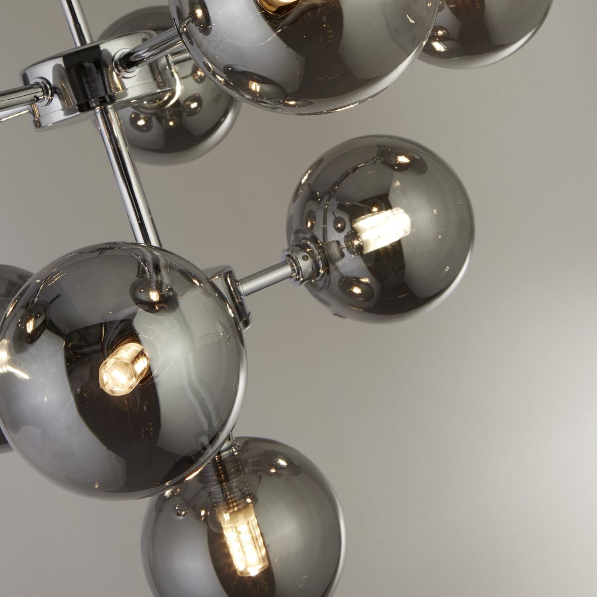 9 Light Chrome Pendant - Black – image 3