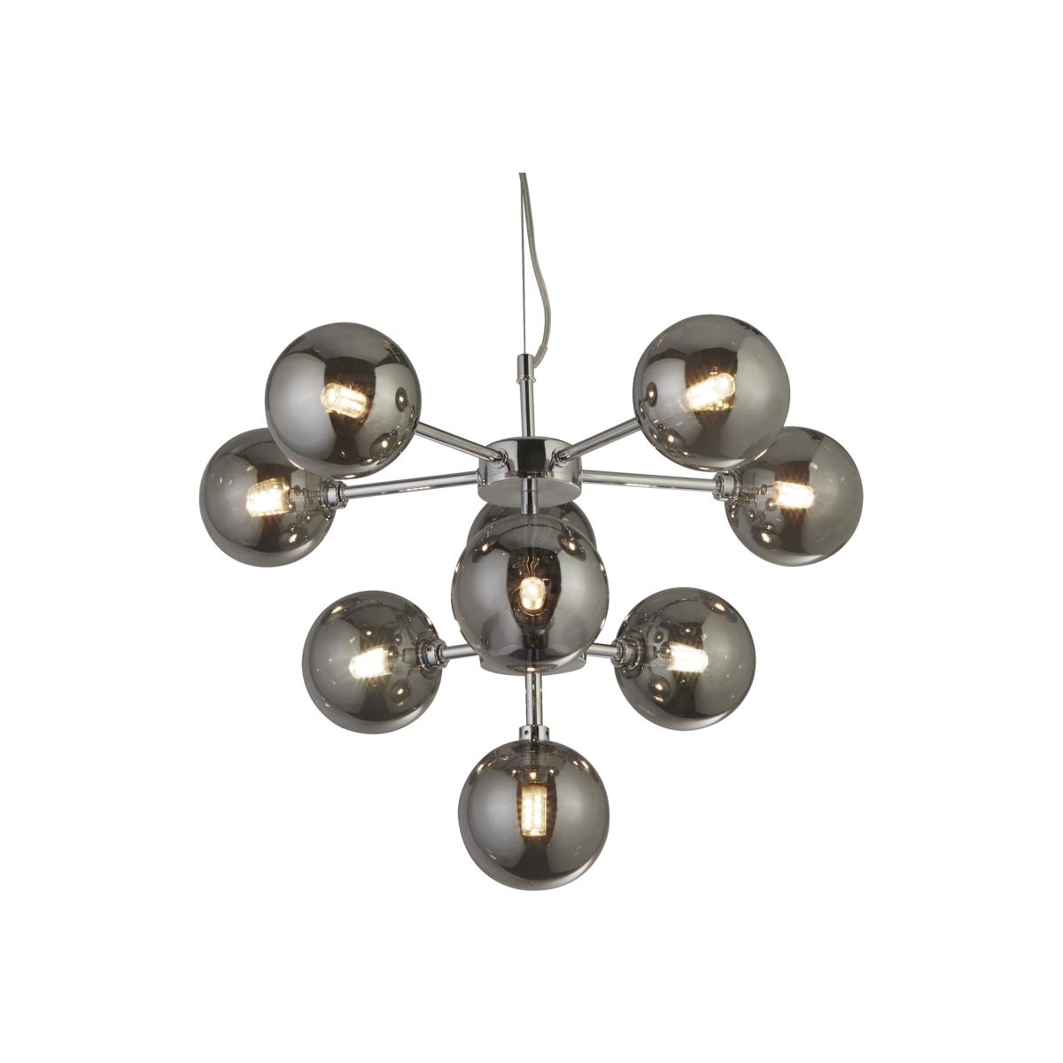 9 Light Chrome Pendant - Black – image 1