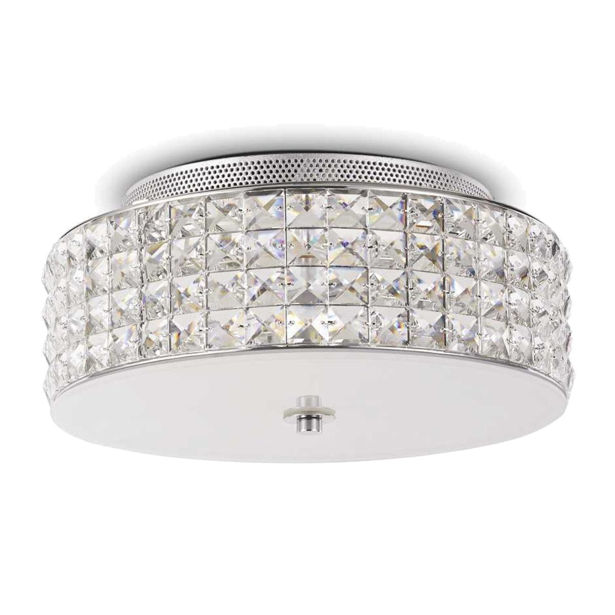 Roma 4 Light Flush Ceiling Light - Chrome