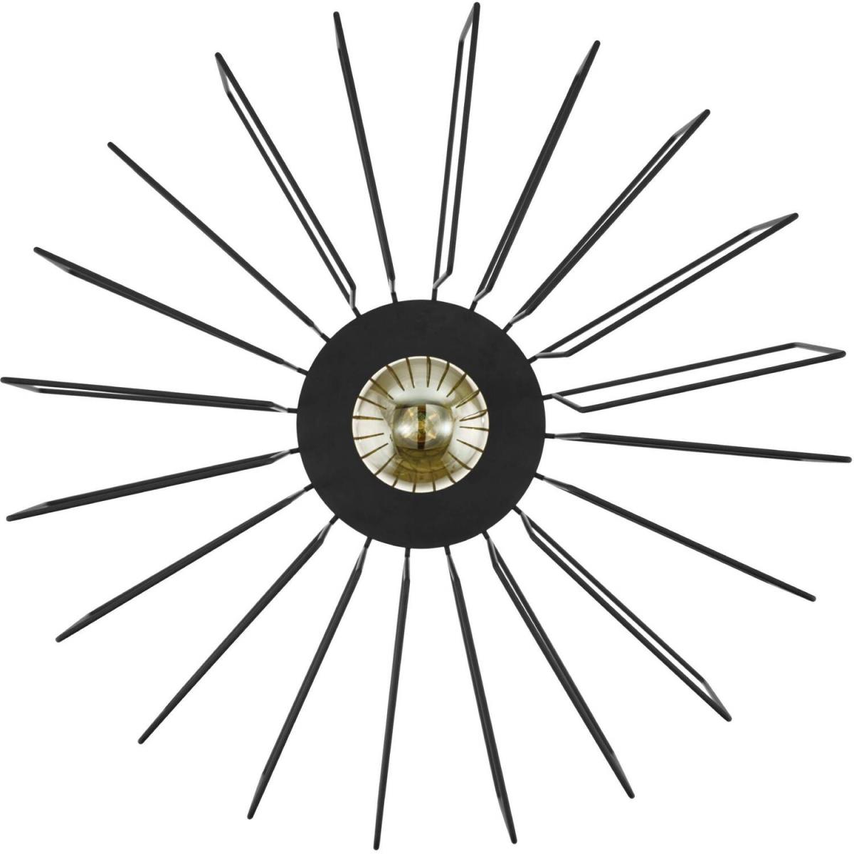 EGLO Tremedal Modern Black Wireframe Ceiling Light - Black – image 2
