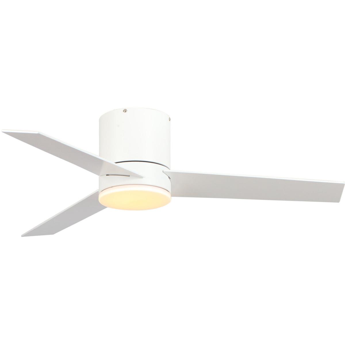 Indoor Reversible Blades Flush Mount Ceiling Fan 3 Speed - White – image 3