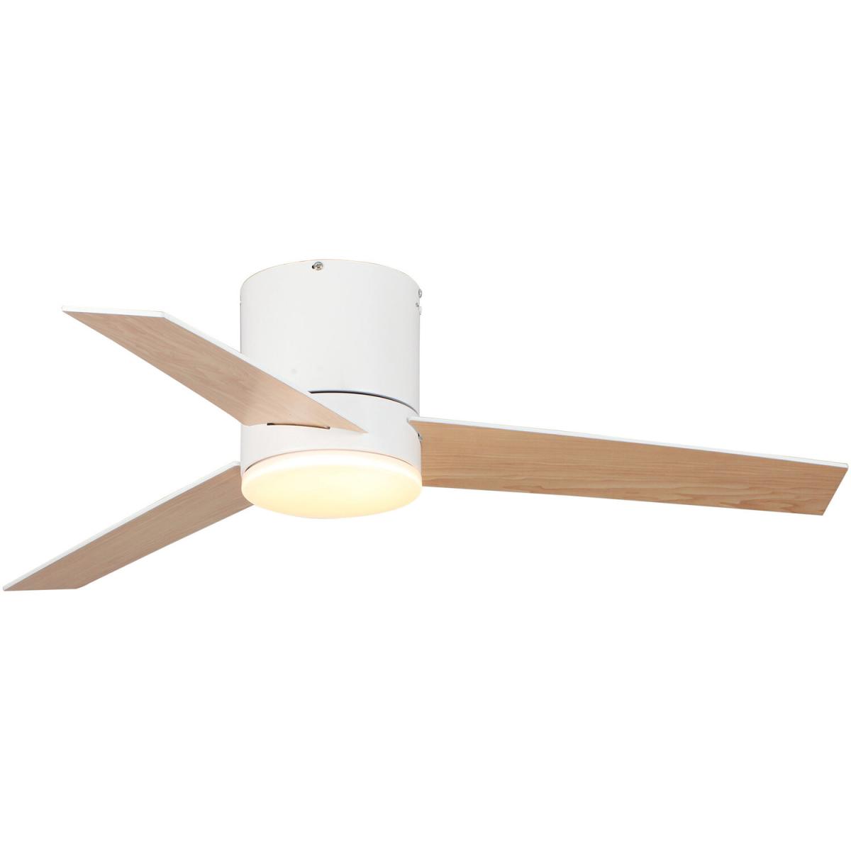 Indoor Reversible Blades Flush Mount Ceiling Fan 3 Speed - White – image 6