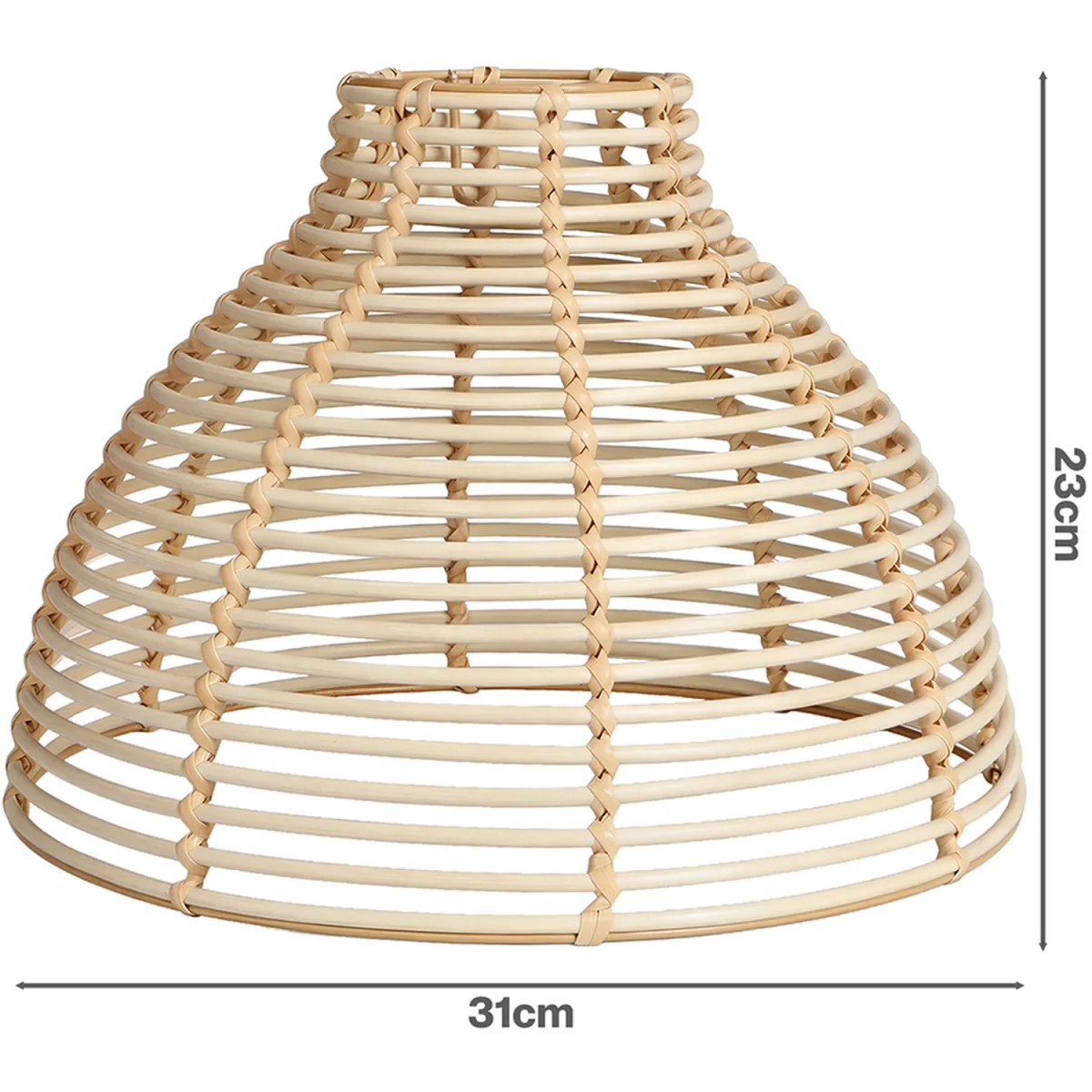 Ceiling Light Shade Wicker Basket Plastic Lampshade Pendant  2PCS - White – image 4