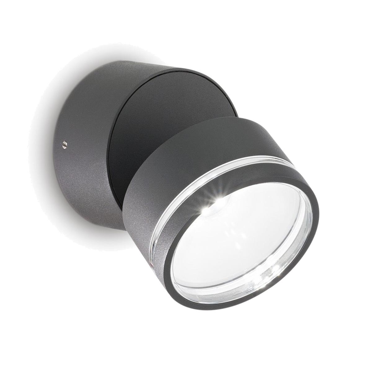 Omega Round Single Spotlight - Anthracite