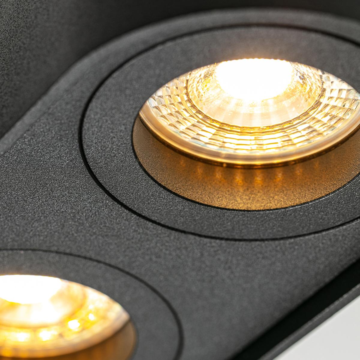 CGC SANSA Black Twin Round Cylinder Ceiling Down Spotlight - black – image 3