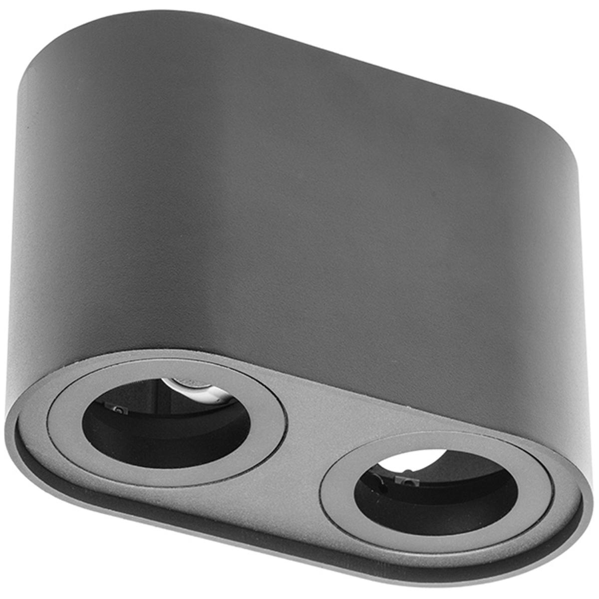 CGC SANSA Black Twin Round Cylinder Ceiling Down Spotlight - black – image 4