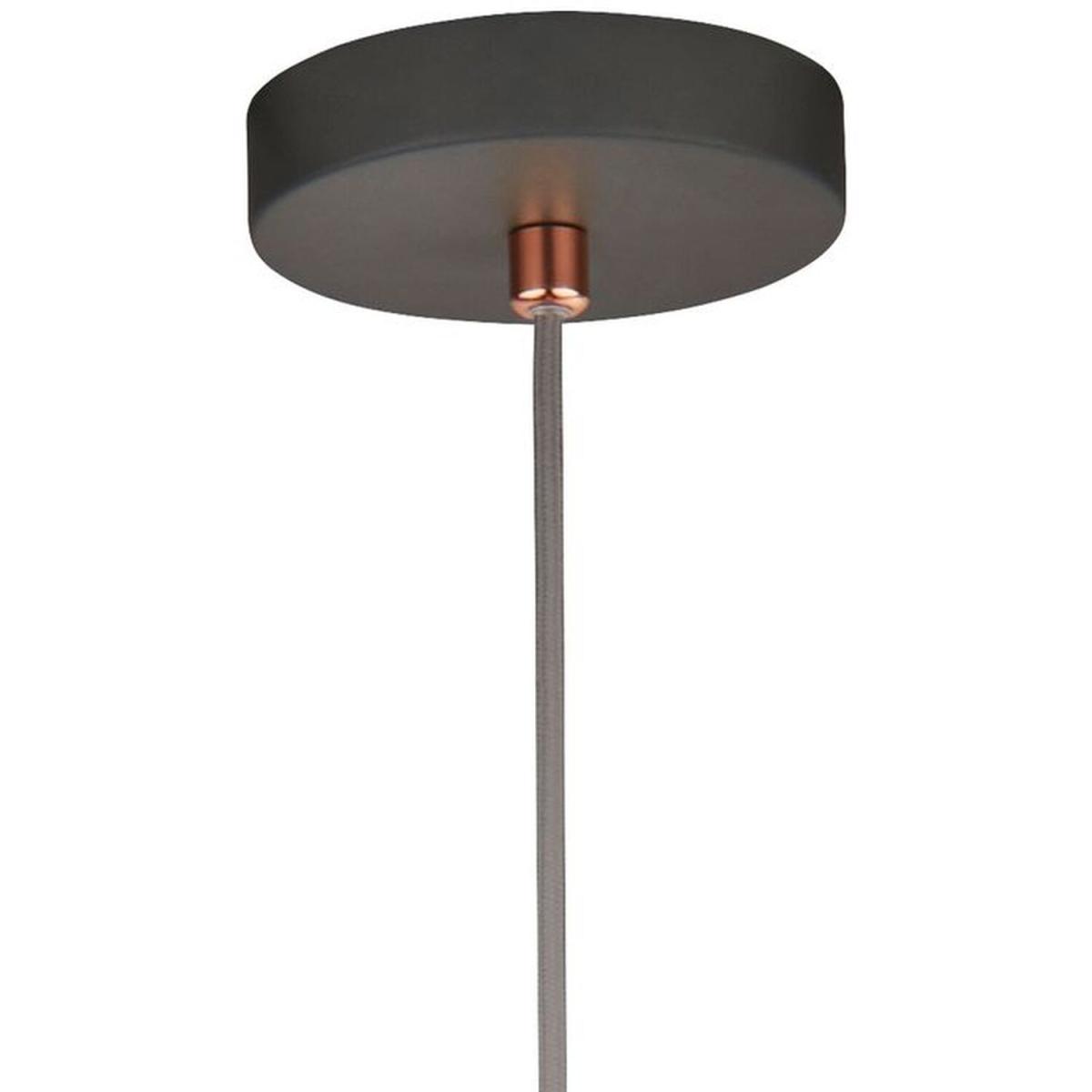 CGC SHELL Grey and Copper Pendant Ceiling Light Adjustable Height - grey – image 2
