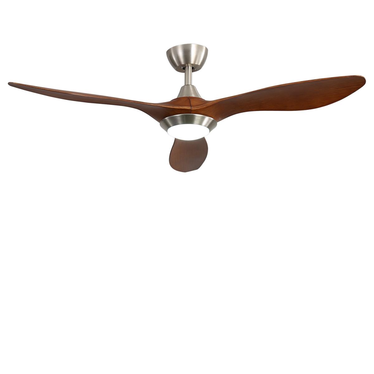Ceiling Fan with LED Light - Brown – image 2