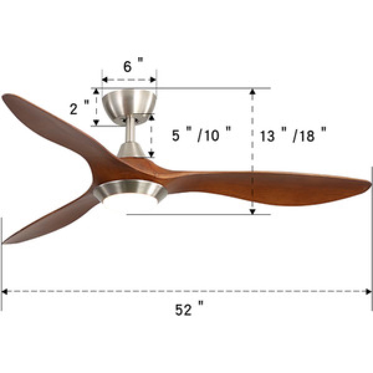 Ceiling Fan with LED Light - Brown – image 15