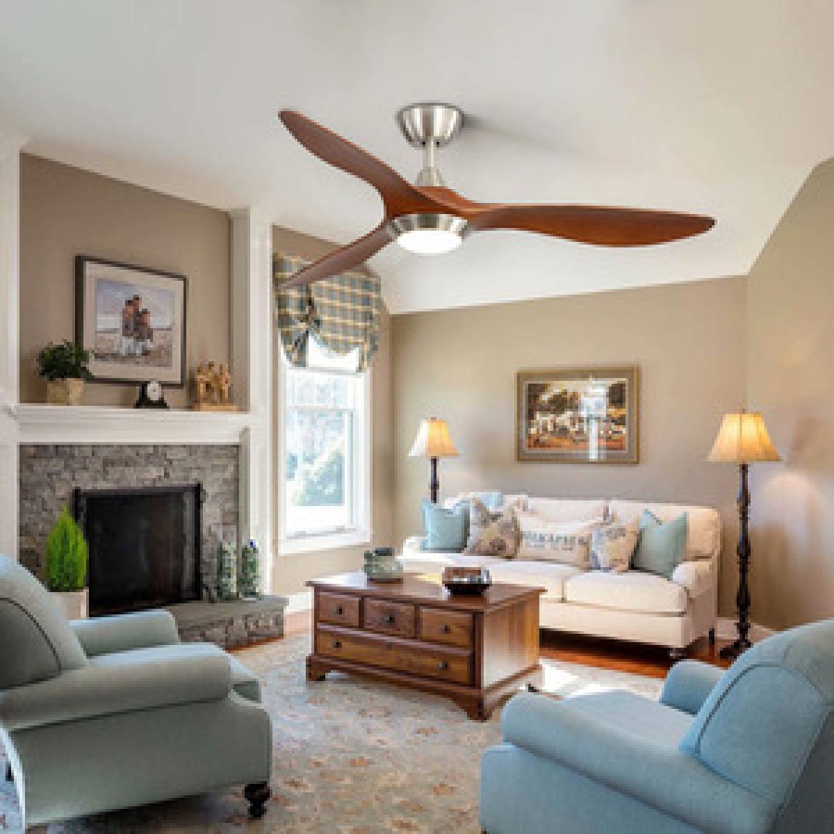 Ceiling Fan with LED Light - Brown – image 16