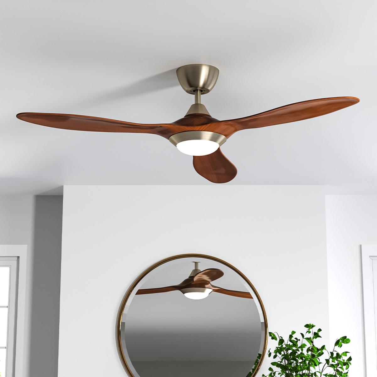 Ceiling Fan with LED Light - Brown – image 8