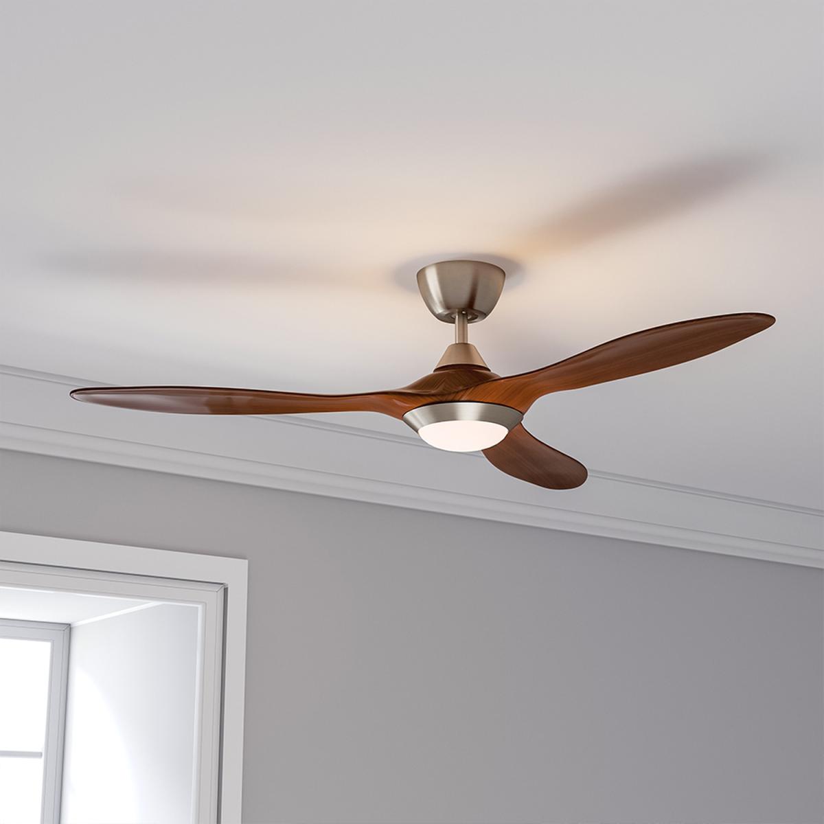Ceiling Fan with LED Light - Brown – image 9