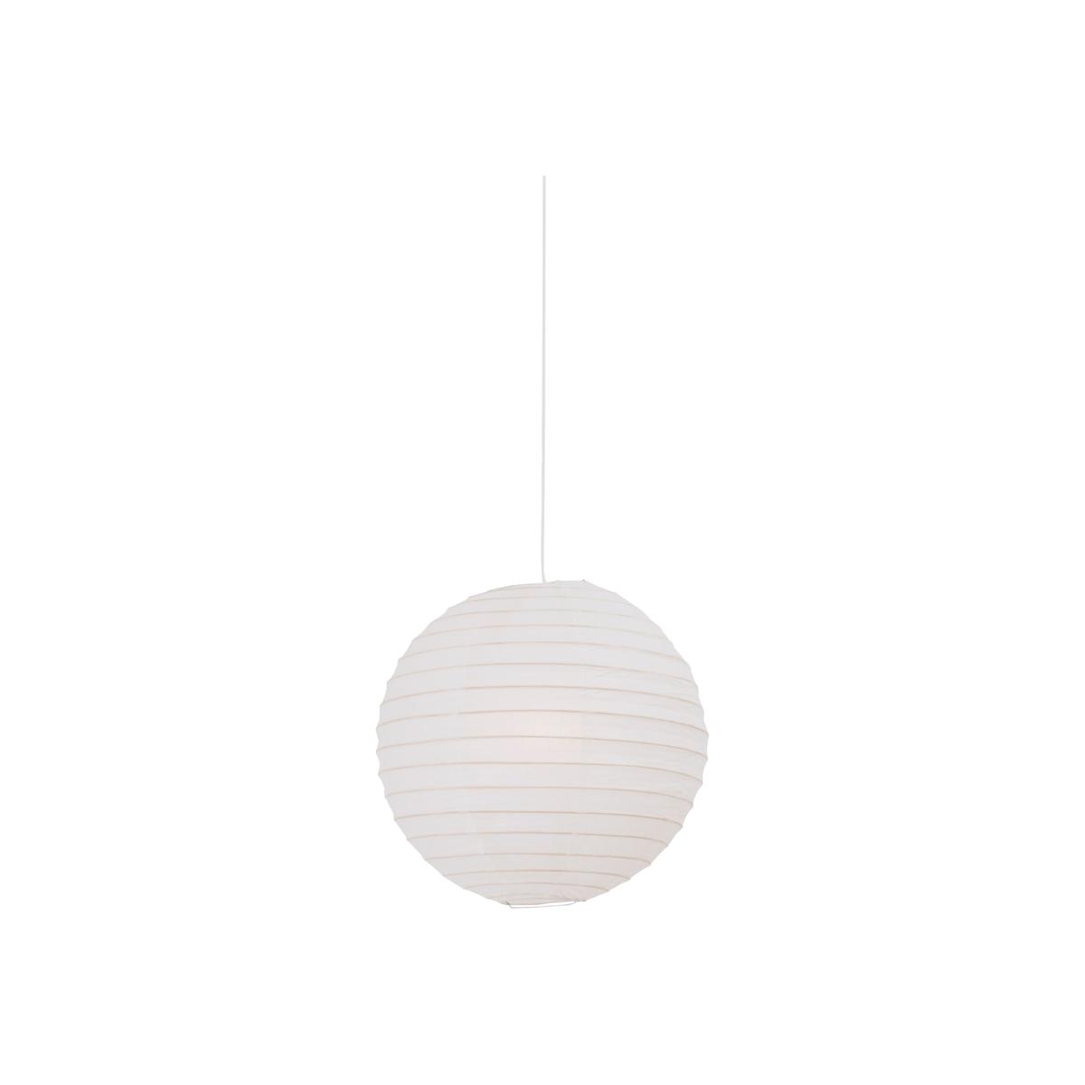 Rice Paper 35cm Globe Pendant Ceiling Light White - White
