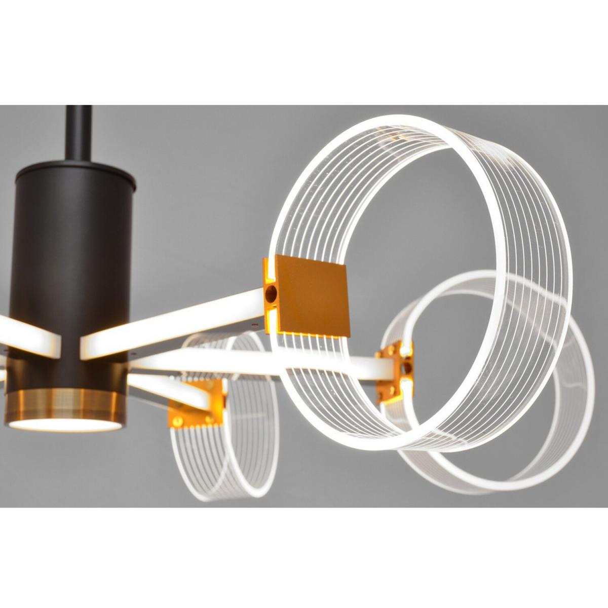 Alicante Integrated Pendant Ceiling Light Black, Gold 76cm - Black – image 4