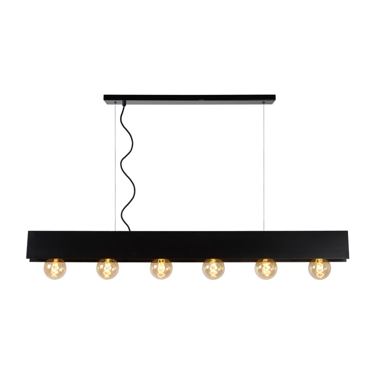 Surtus Industrial Bar Pendant Light Black - Black / 134cm