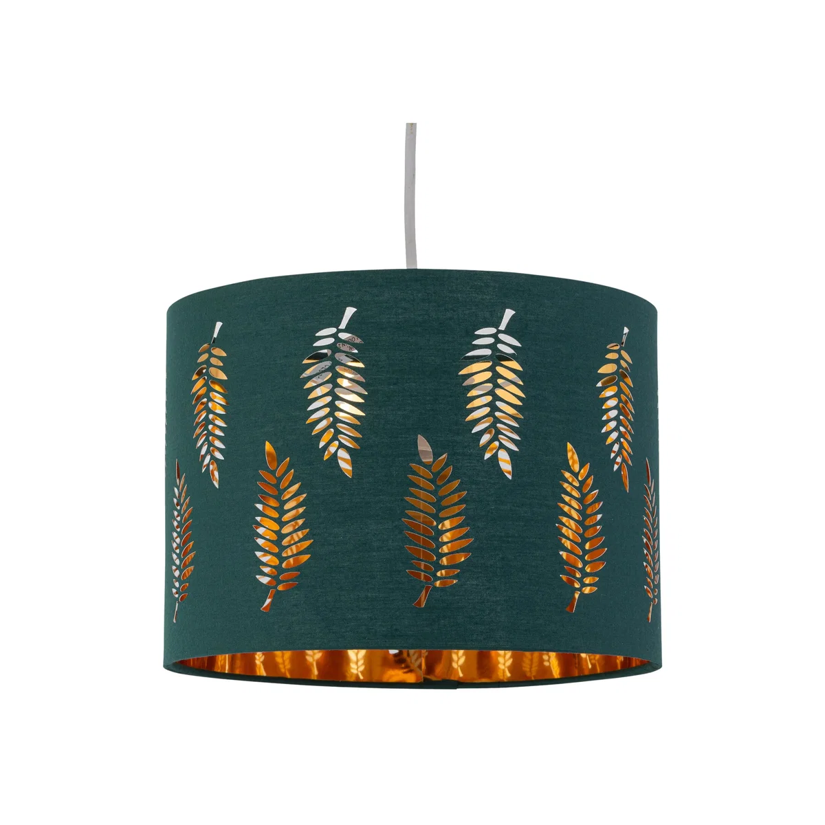Fern Dark Green Cut Out 30cm Pendant Lightshade - Green – image 1