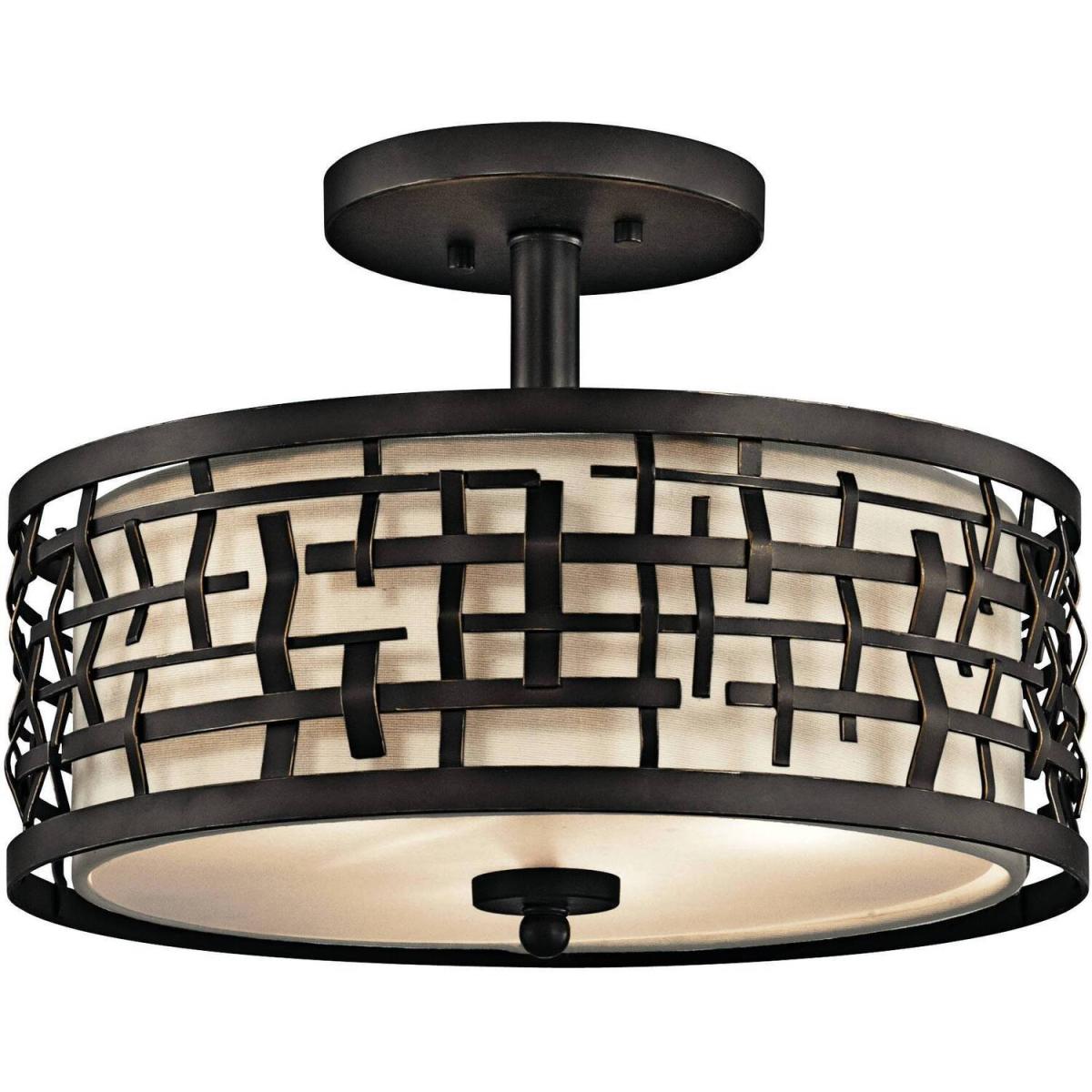Loom 3 Light Ceiling Duo-Mount Pendant Olde Bronze, E27 - Olde Bronze – image 2