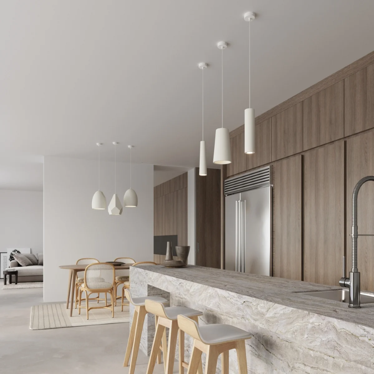 Ceramic pendant lamp PAVLUS - white – image 4