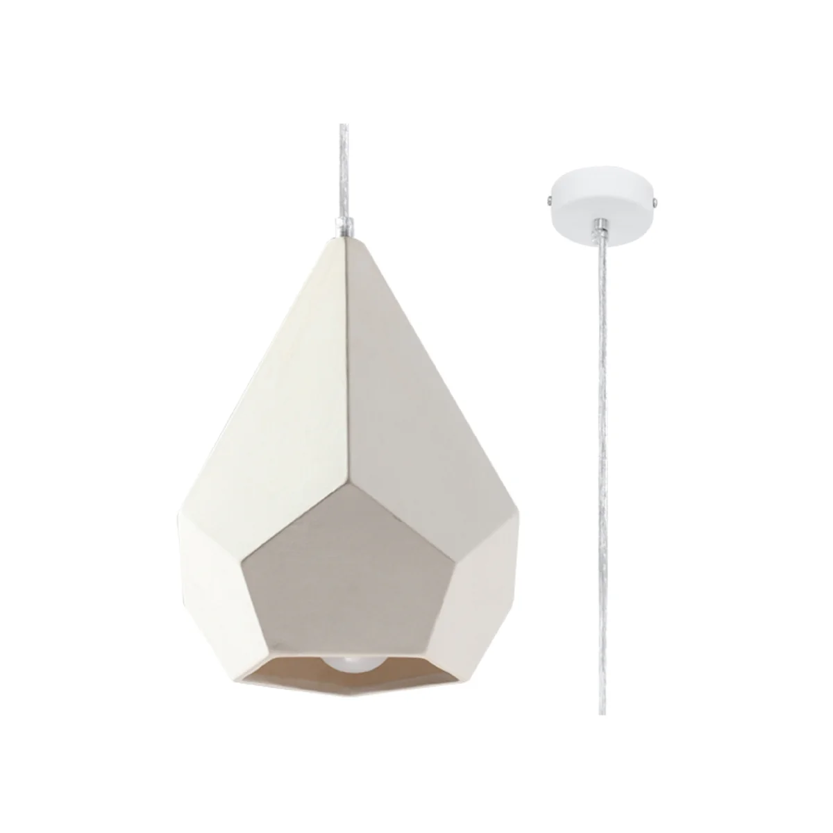 Ceramic pendant lamp PAVLUS - white – image 1