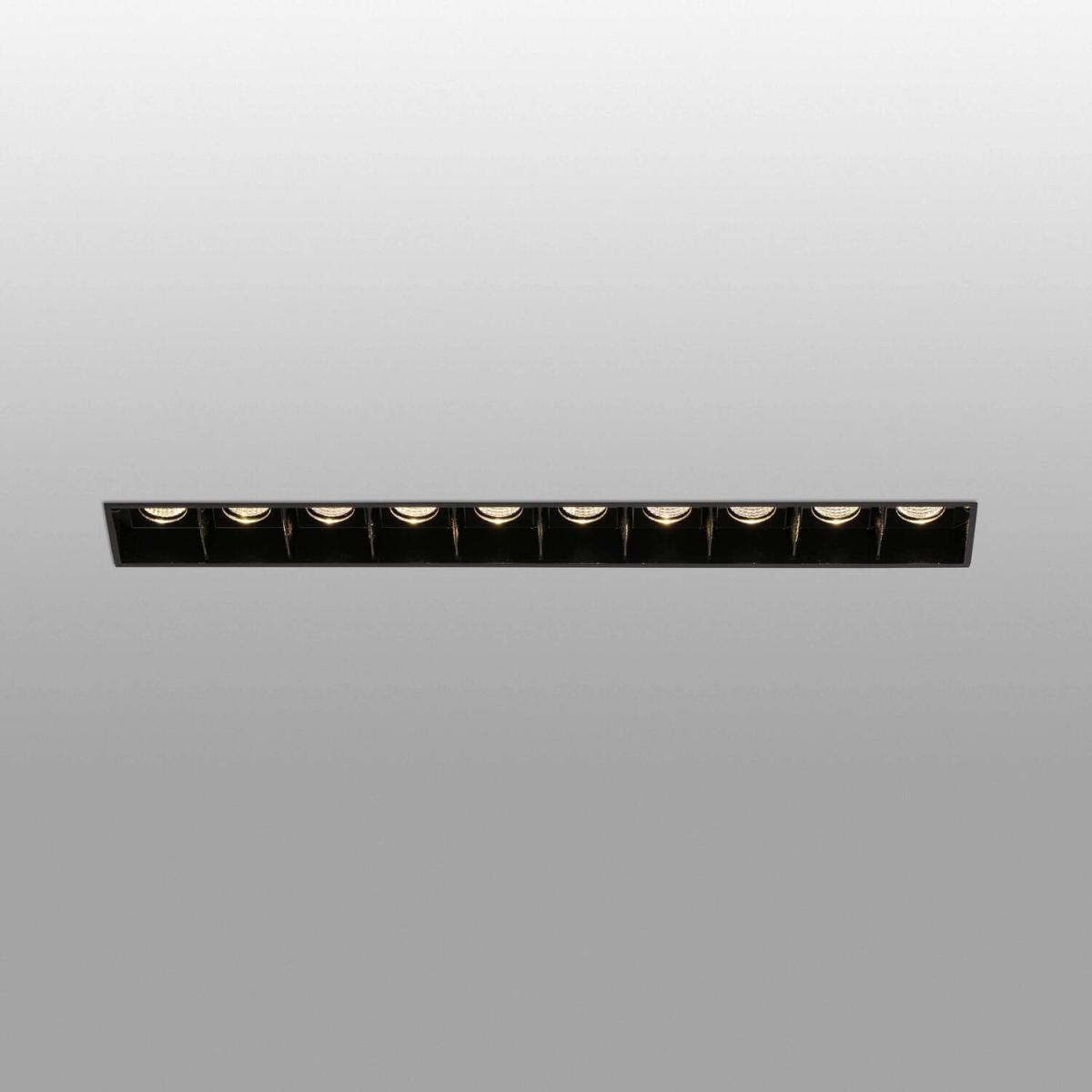 Troop LED Black recessed Downlight Trimless 10x 2W 3000K - Black – image 1