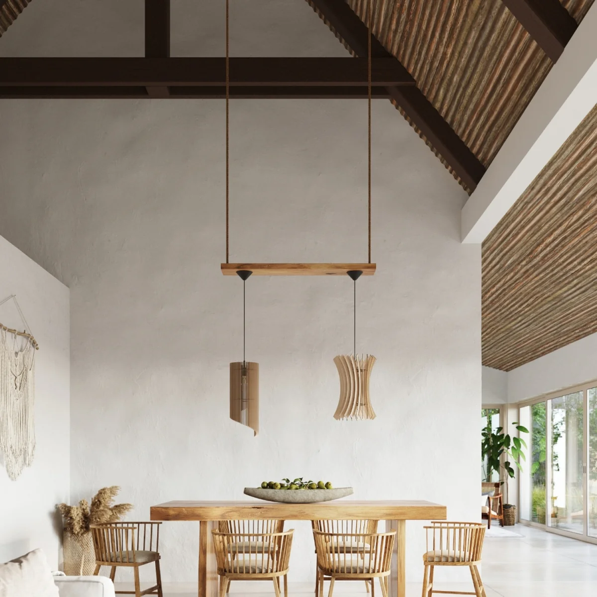 Pendant lamp ORIANA wood - natural wood – image 5
