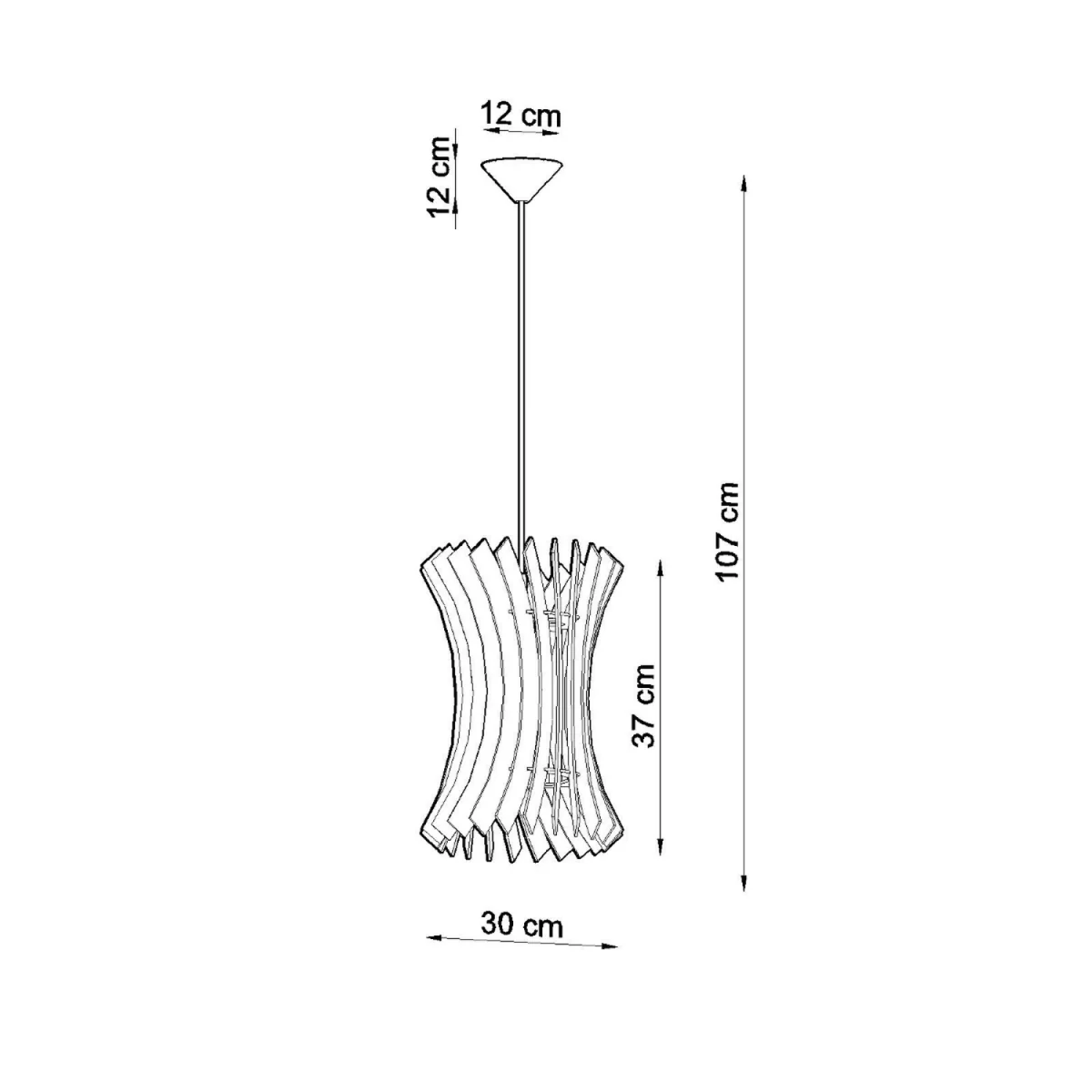 Pendant lamp ORIANA wood - natural wood – image 7