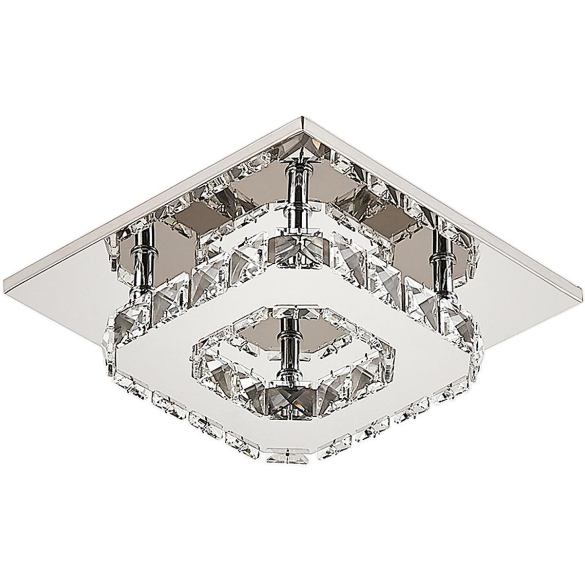 Crystal LED Semi Flush Mount Lighting - Silver – image 2