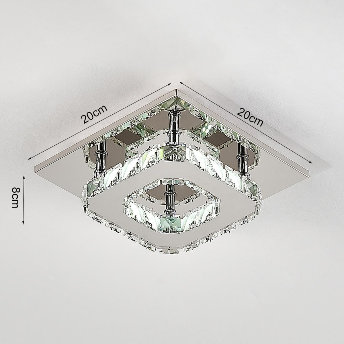 Crystal LED Semi Flush Mount Lighting - Silver – image 5