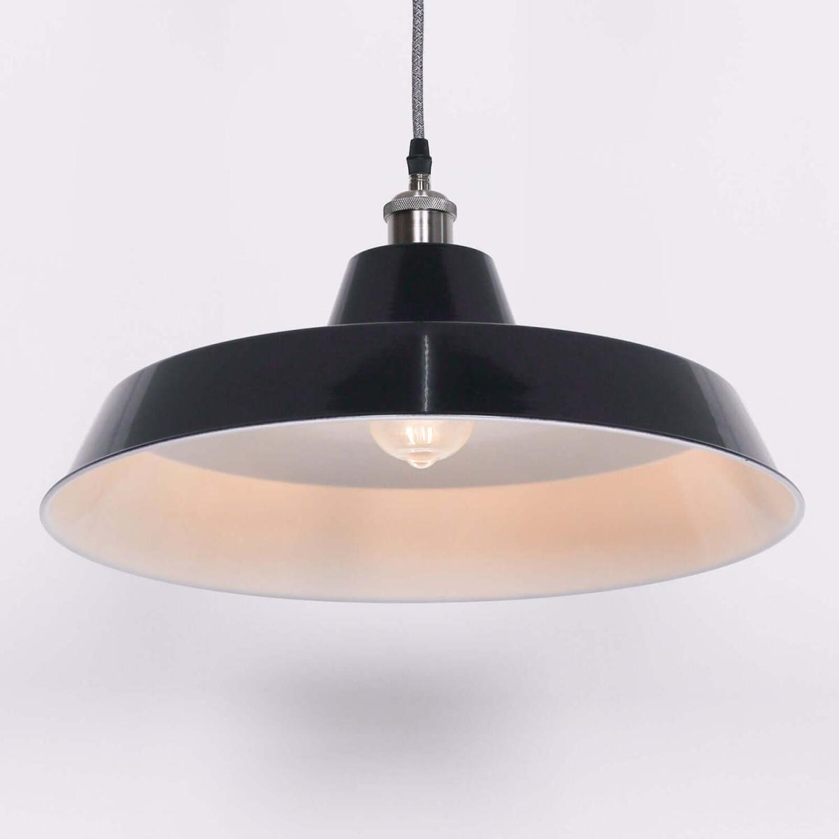 Large Royal Blue Pendant Ceiling Light Factory Style - Royal Blue – image 8