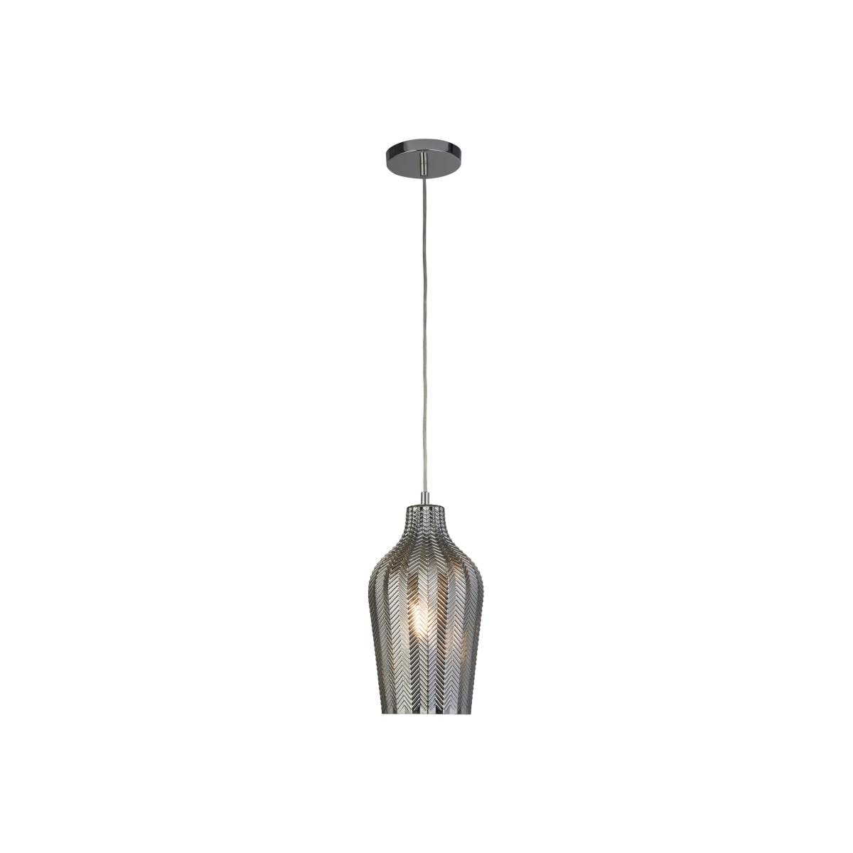 Ribbed Chrome Pendant - Chrome – image 1