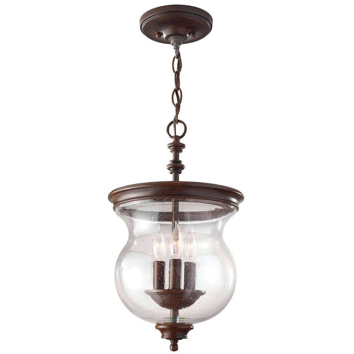 Pickering Lane 3 Light Semi Flush Ceiling Light Antique Bronze, E14 - Antique Bronze – image 2